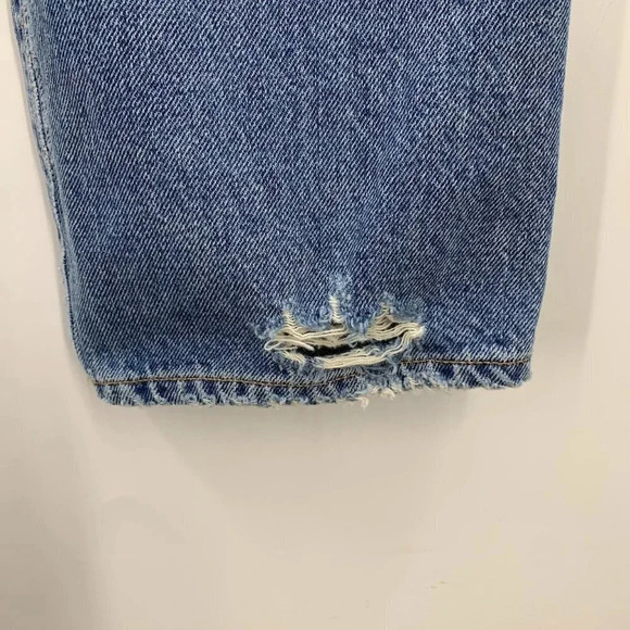 Agolde Women's‎ Cigarette Low Slung Distressed Cropped Straight Leg Size 28 - Picture 9 of 16